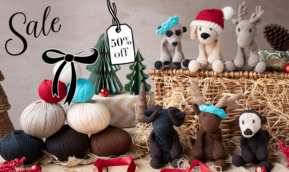 Sale half price edwards menagerie christmas party yarn bundle